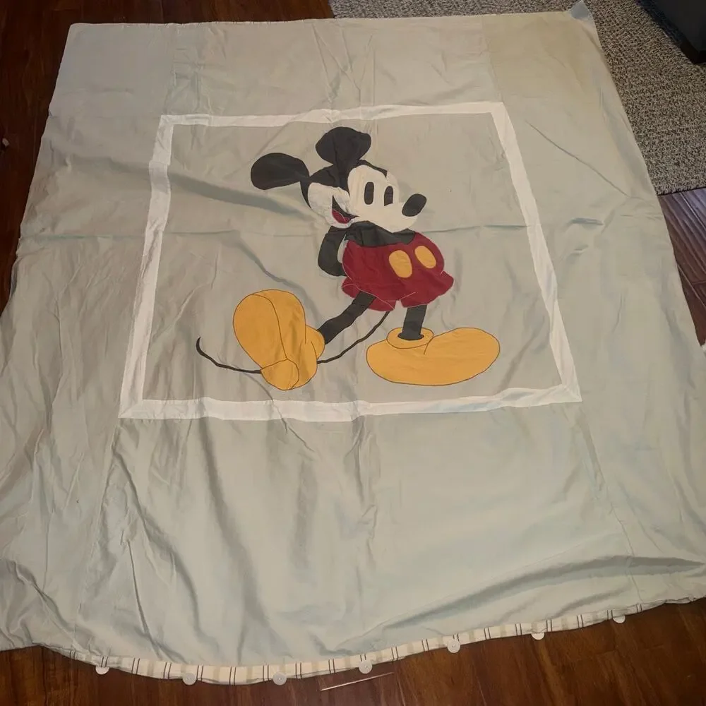 Disney Mickey Mouse Reversible Duvet Cover Full Size With Pillow Shams 85”x 75